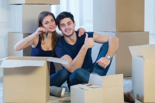 Removal team planning a home move in Belgravia with careful packing