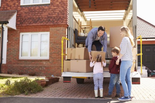 Careful transport of boxes and furniture in central London