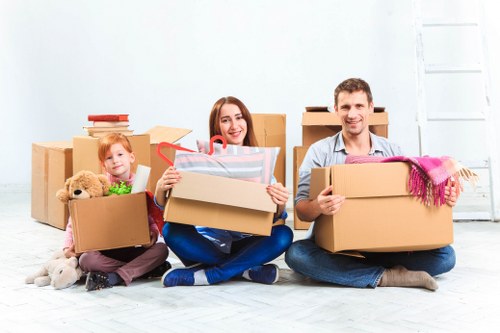 Careful loading of furniture and boxes during a Belgravia home or office move