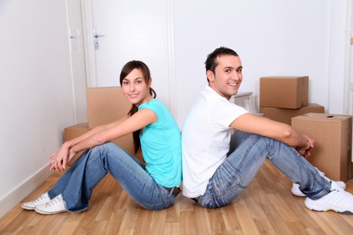 Preparation checklist and packed household items for a Belgravia move
