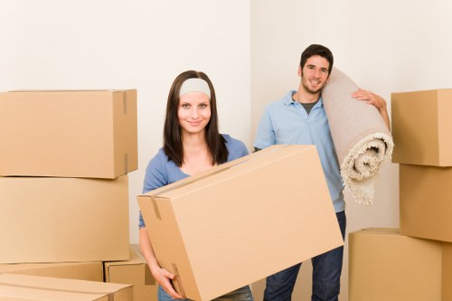 Prepared belongings and labelled boxes ready for a Belgravia house removal