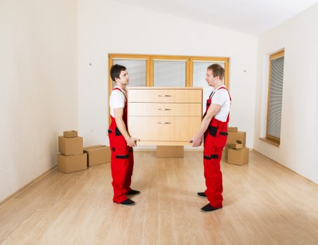 Boxes and furniture prepared for student removals in Belgravia